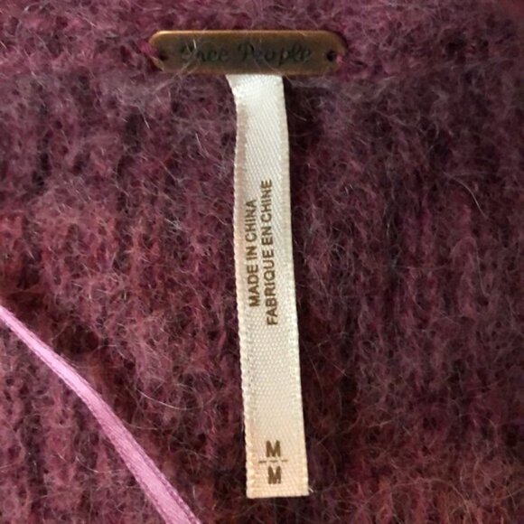 Free People Oversized Cloudy Day Fuzzy Long Cardigan size M - Picture 7 of 9